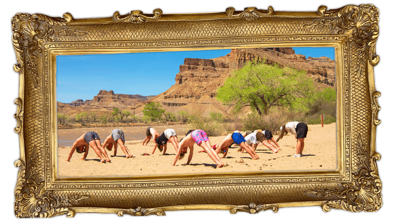 Beach Yoga - Framed